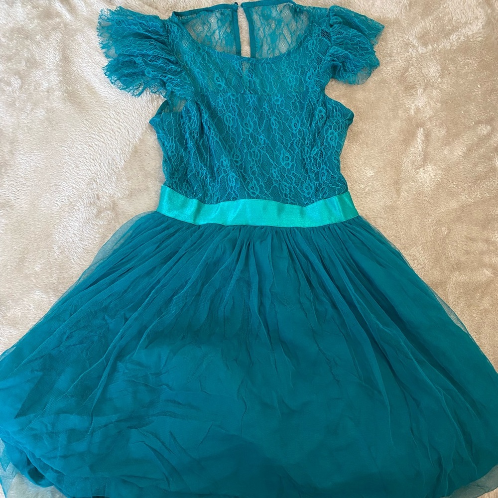 Naf Naf Aqua Blue Dress